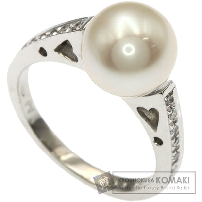 Ponte Vecchio Pearl Pearl Diamond Ring K18 White Gold Ladies [Used]