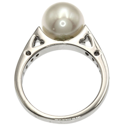 Ponte Vecchio Pearl Pearl Diamond Ring K18 White Gold Ladies [Used]