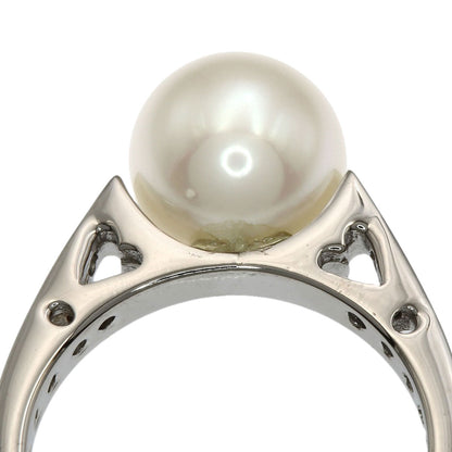Ponte Vecchio Pearl Pearl Diamond Ring K18 White Gold Ladies [Used]