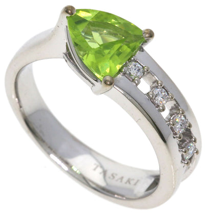 TASAKI Peridot Diamond Ring K18 White Gold Ladies [Used]