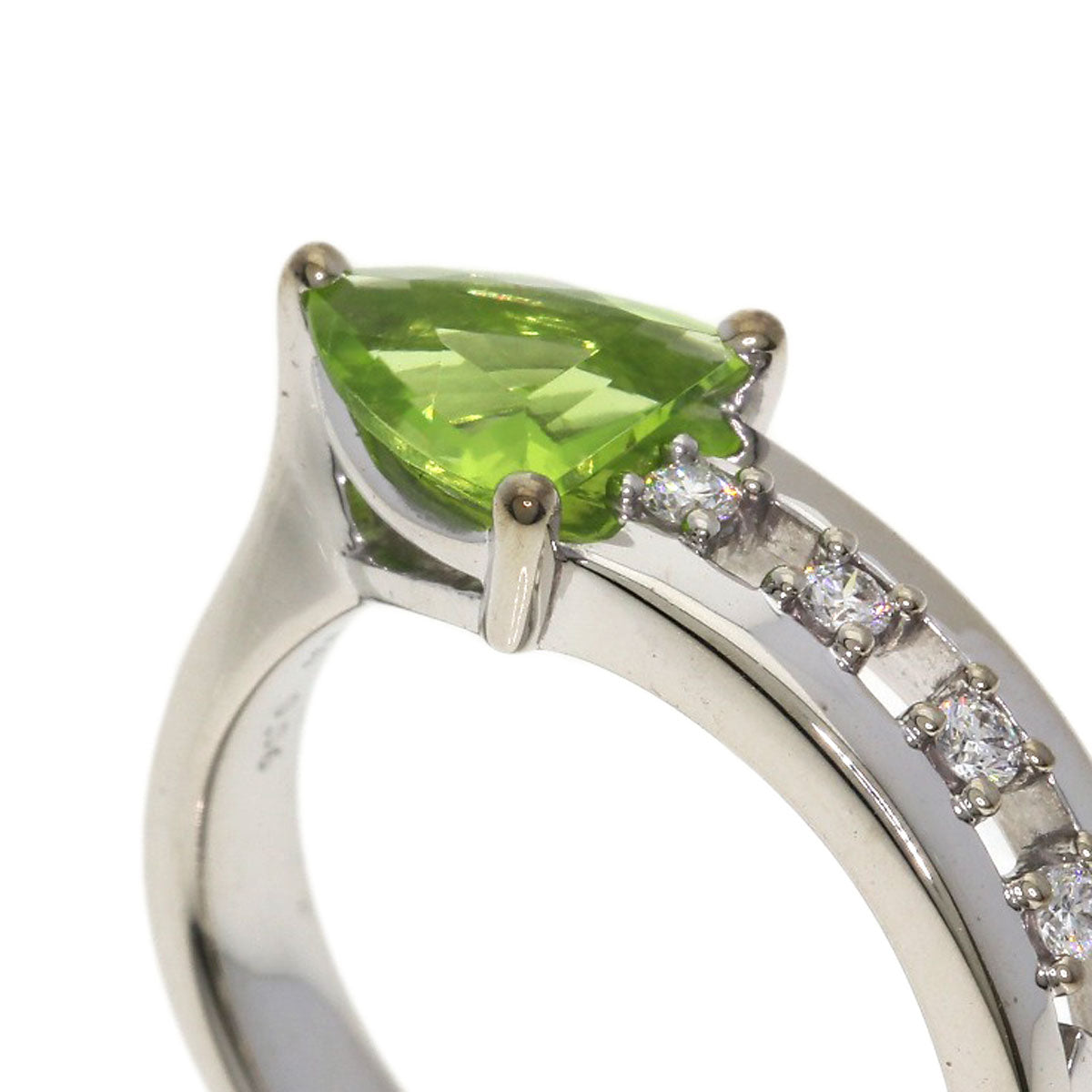 TASAKI Peridot Diamond Ring K18 White Gold Ladies [Used]