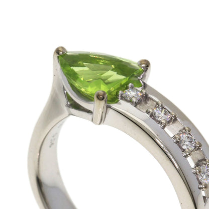 TASAKI Peridot Diamond Ring K18 White Gold Ladies [Used]