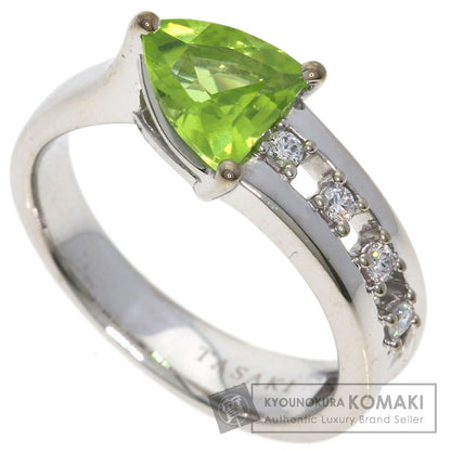 TASAKI Peridot Diamond Ring K18 White Gold Ladies [Used]