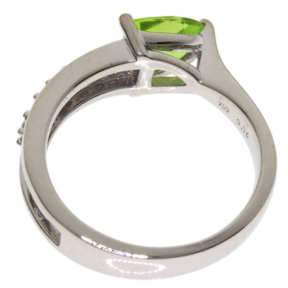 TASAKI Peridot Diamond Ring K18 White Gold Ladies [Used]