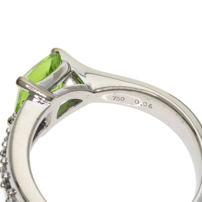 TASAKI Peridot Diamond Ring K18 White Gold Ladies [Used]