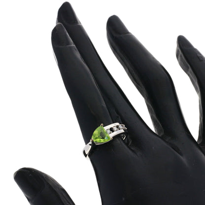 TASAKI Peridot Diamond Ring K18 White Gold Ladies [Used]