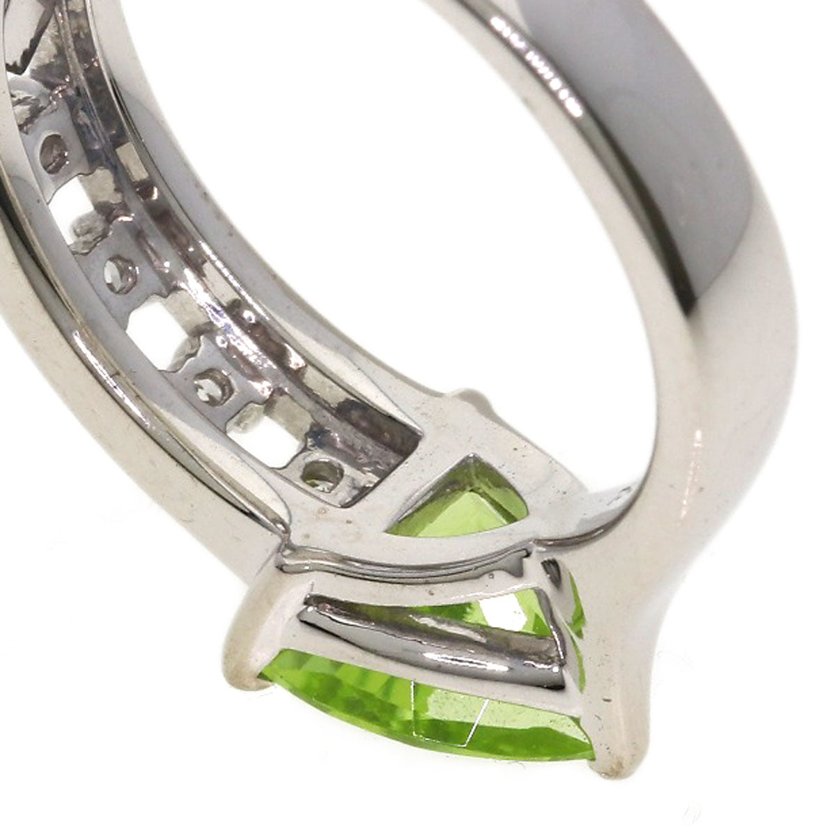 TASAKI Peridot Diamond Ring K18 White Gold Ladies [Used]