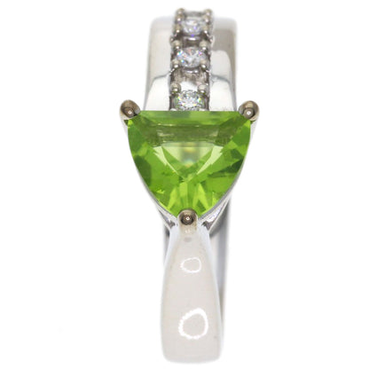 TASAKI Peridot Diamond Ring K18 White Gold Ladies [Used]