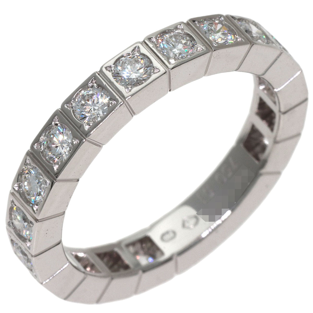 CARTIER Lanieres Full Diamond #51 Ring K18 White Gold Ladies [Used]