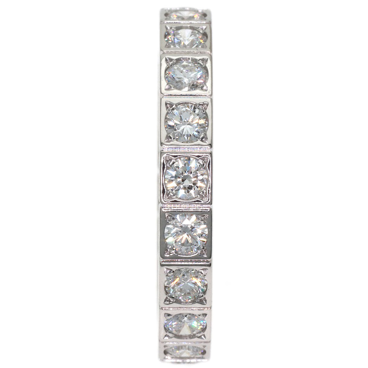 CARTIER Lanieres Full Diamond #51 Ring K18 White Gold Ladies [Used]