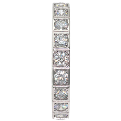 CARTIER Lanieres Full Diamond #51 Ring K18 White Gold Ladies [Used]