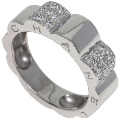 CHANEL Profield Camellia Diamond #52 Ring K18 White Gold Ladies [Used]