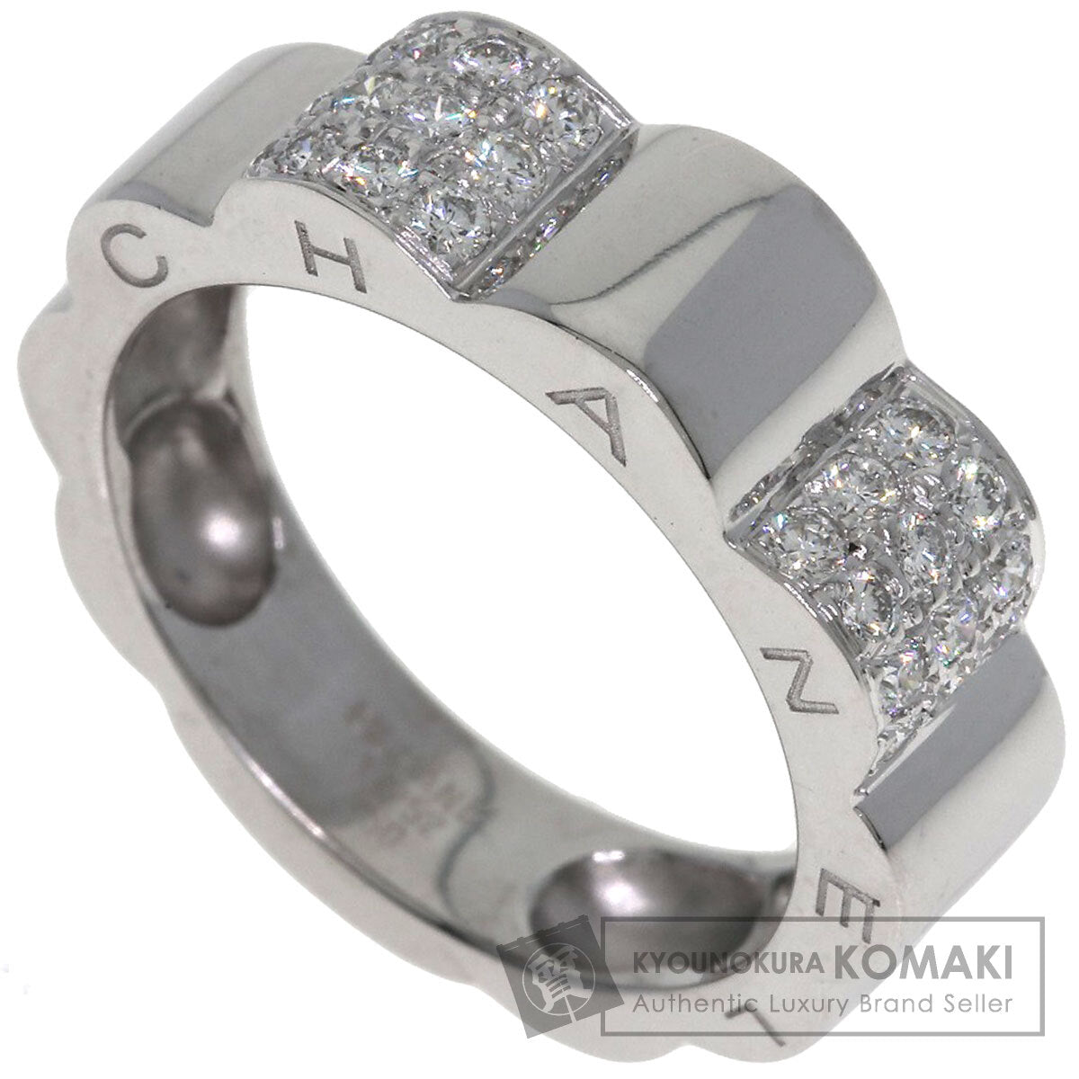 CHANEL Profield Camellia Diamond #52 Ring K18 White Gold Ladies [Used]