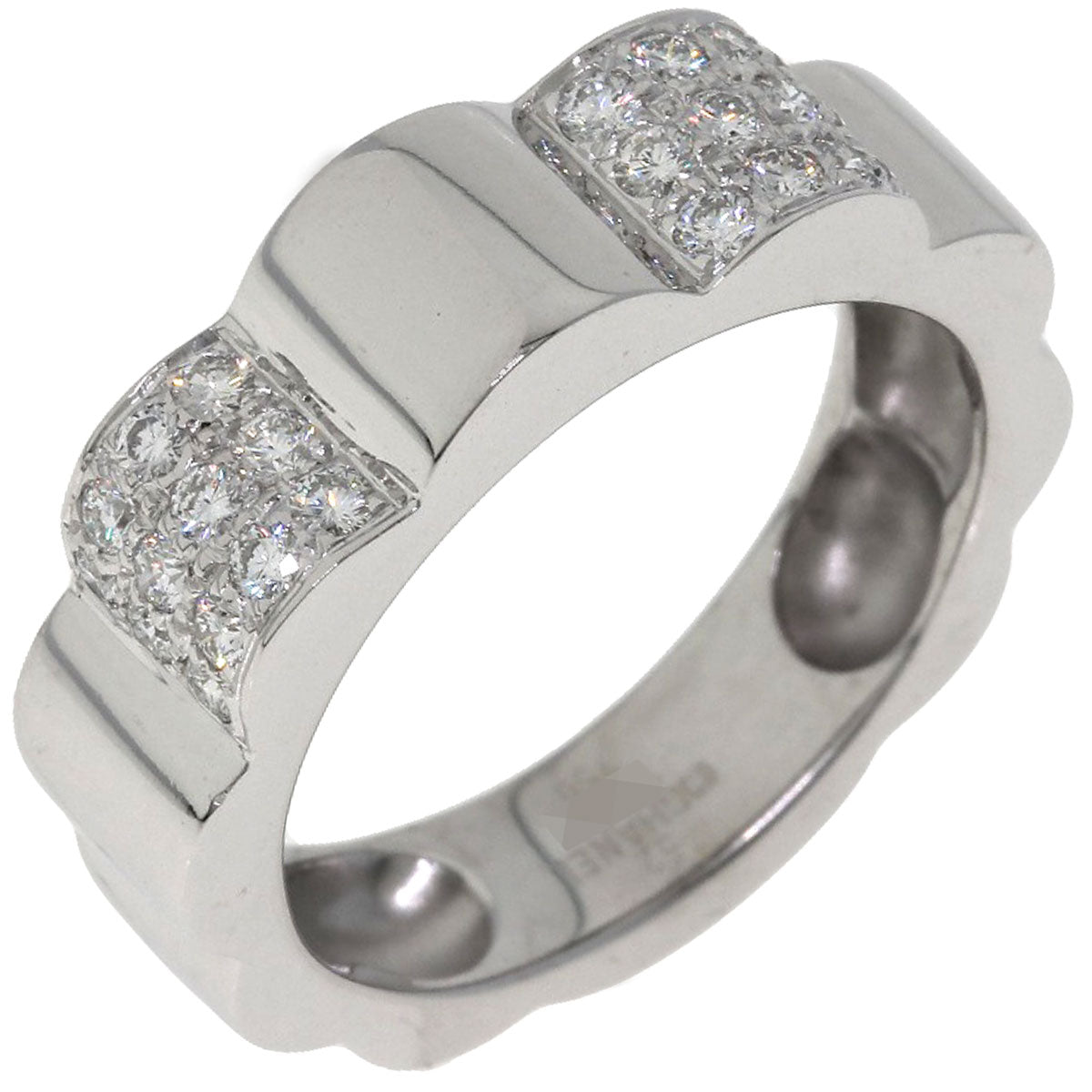 CHANEL Profield Camellia Diamond #52 Ring K18 White Gold Ladies [Used]