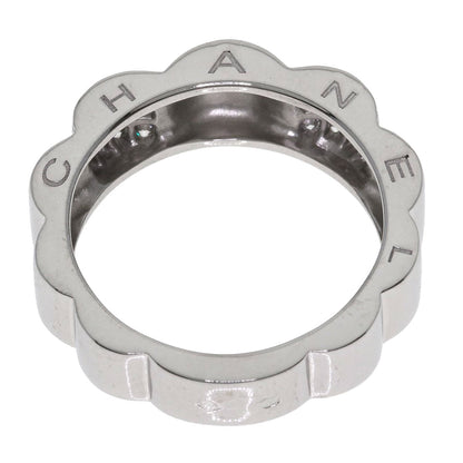 CHANEL Profield Camellia Diamond #52 Ring K18 White Gold Ladies [Used]