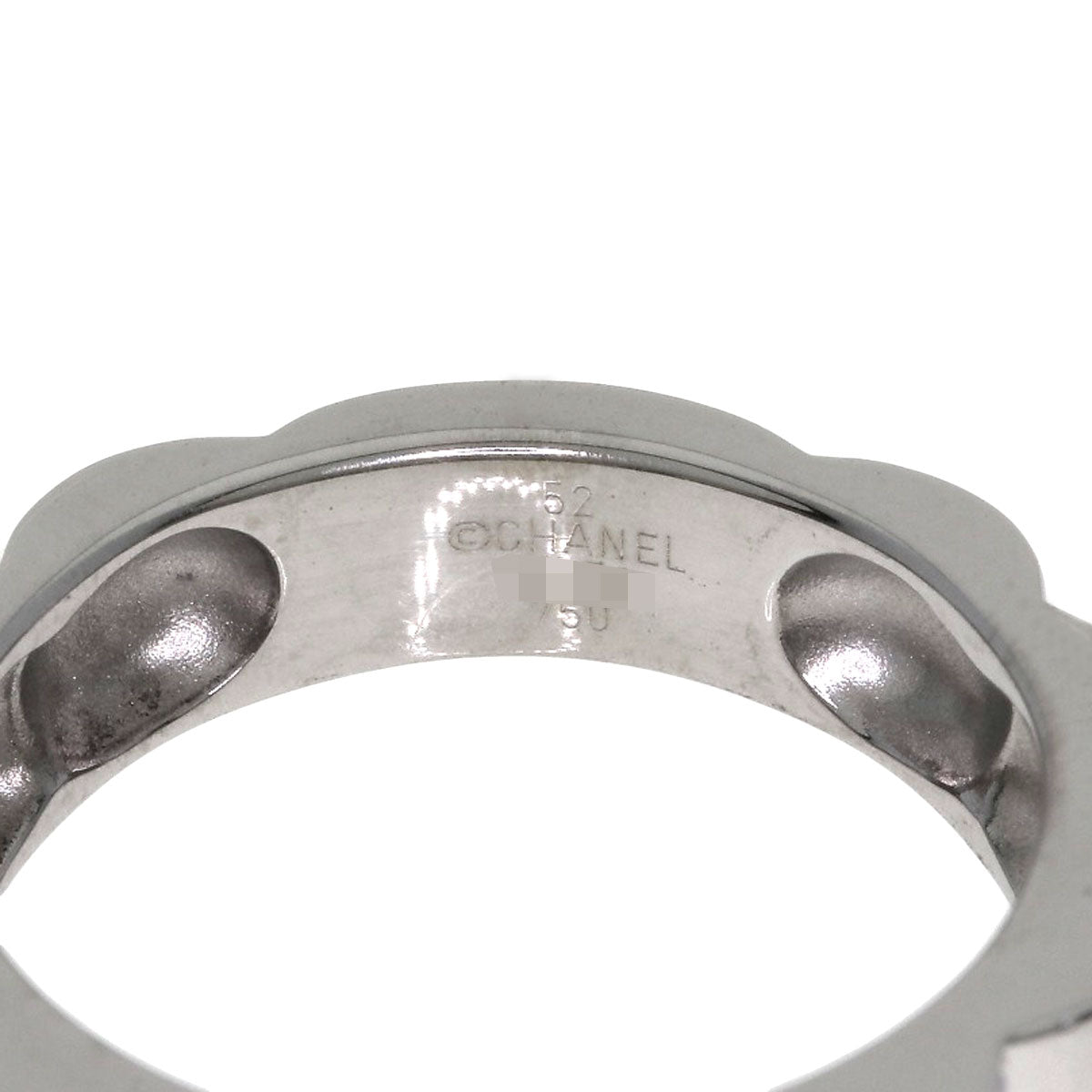 CHANEL Profield Camellia Diamond #52 Ring K18 White Gold Ladies [Used]