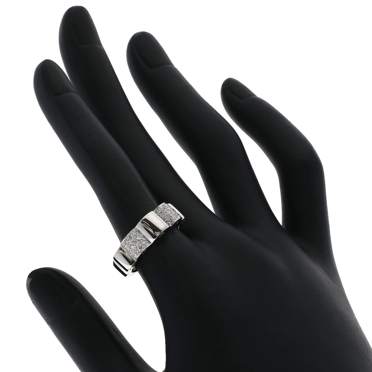 CHANEL Profield Camellia Diamond #52 Ring K18 White Gold Ladies [Used]
