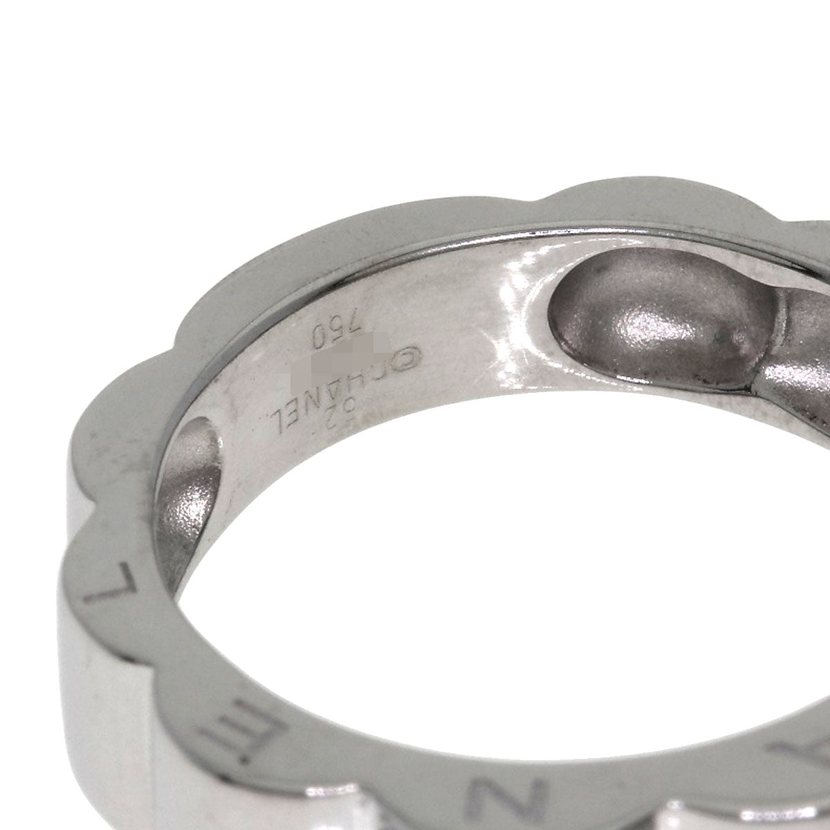 CHANEL Profield Camellia Diamond #52 Ring K18 White Gold Ladies [Used]