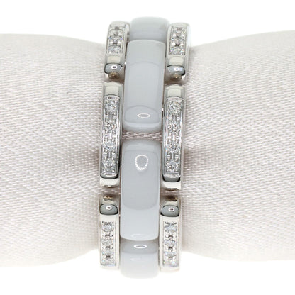 CHANEL Ultra Diamond White Ceramic #53 Ring K18 White Gold CeramicLadies [Used]