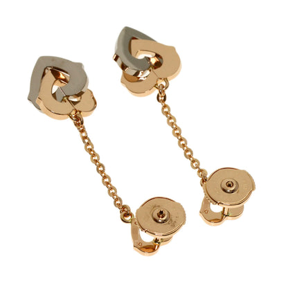 CARTIER Double heart earring K18 Pink Gold Ladies [Used]