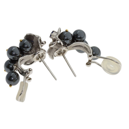 NOBUKO ISHIKAWA as Time Hematite Sapphire Diamond earring Platinum PT900 18KLadies [Used]