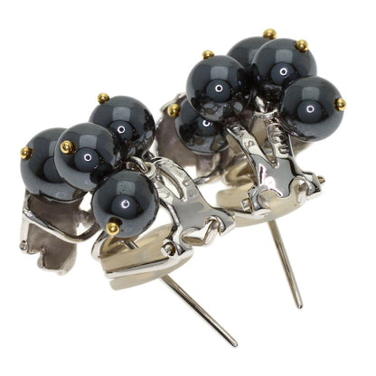 NOBUKO ISHIKAWA as Time Hematite Sapphire Diamond earring Platinum PT900 18KLadies [Used]