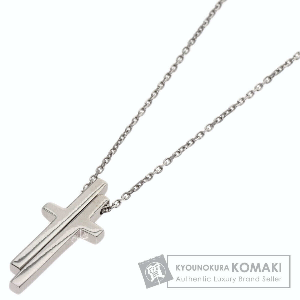 GUCCI Separate cloth Necklace K18 White Gold Ladies [Used]