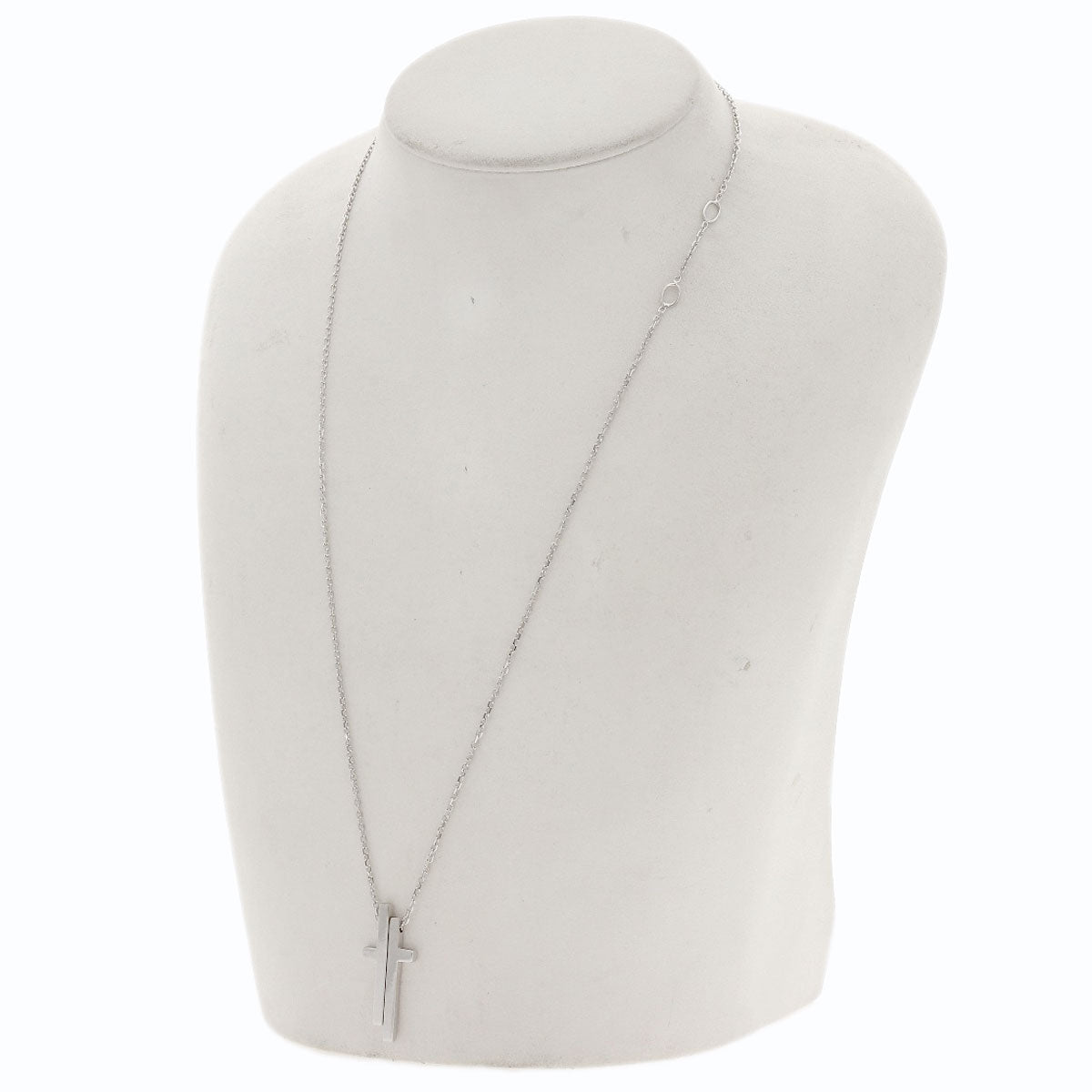 GUCCI Separate cloth Necklace K18 White Gold Ladies [Used]