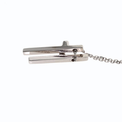 GUCCI Separate cloth Necklace K18 White Gold Ladies [Used]