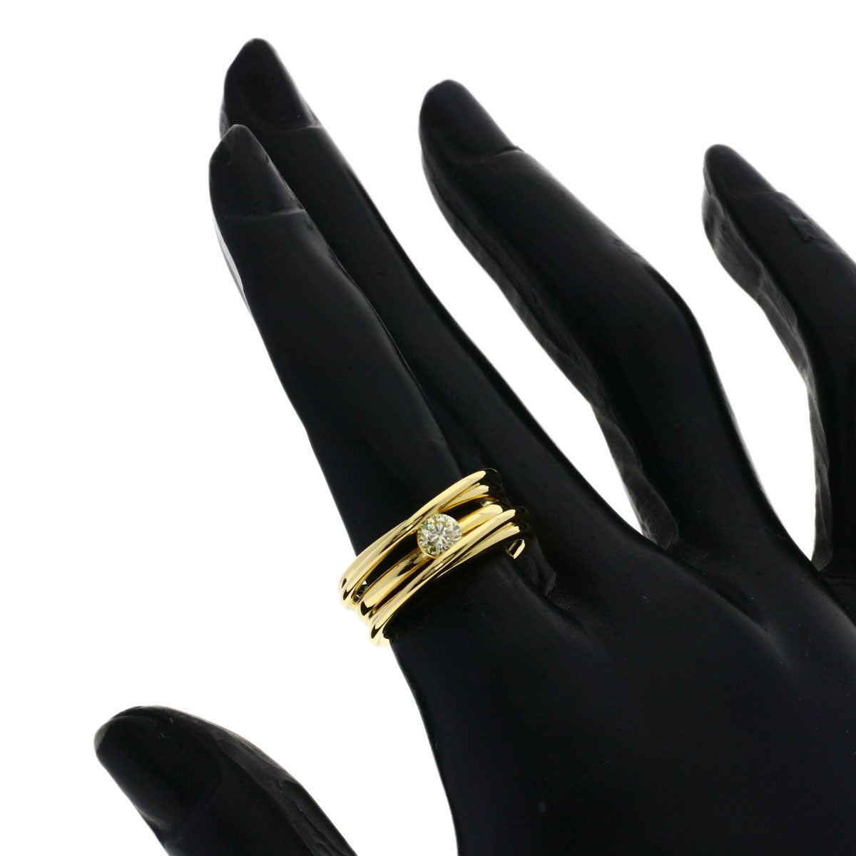 TASAKI Diamond Ring K18 Yellow Gold Ladies [Used]
