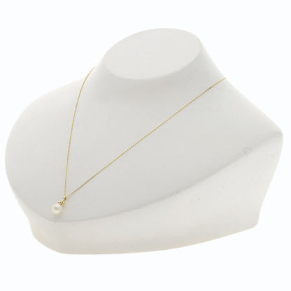 Ponte Vecchio Pearl Pearl Diamond Necklace K10 Yellow Gold Ladies [Used]