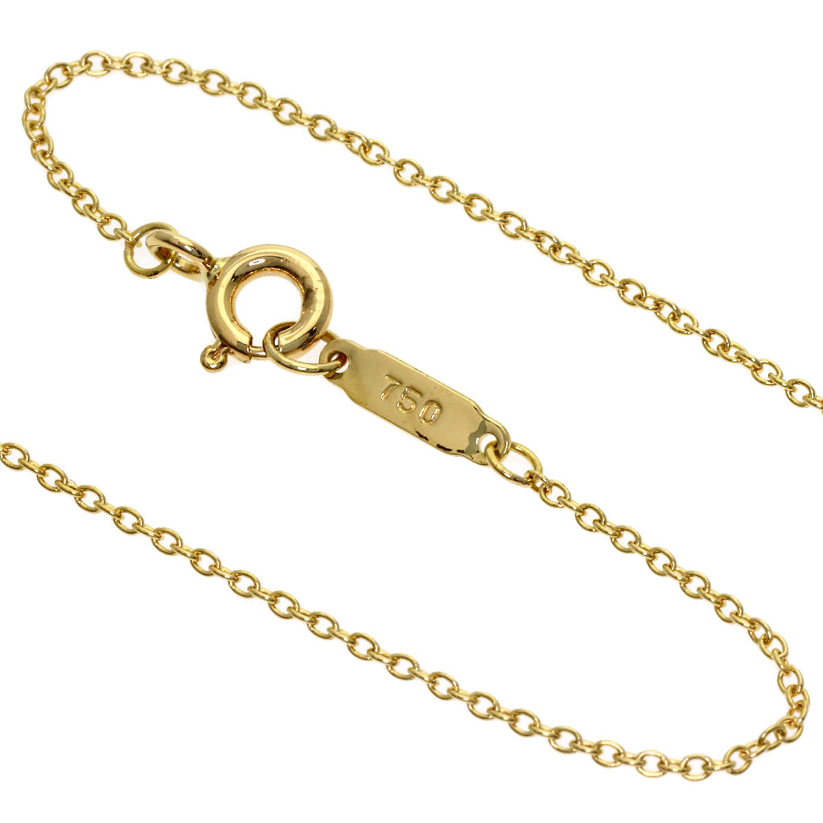 TIFFANY&Co. Signature Cross Diamond Necklace K18 Yellow Gold Ladies [Used]