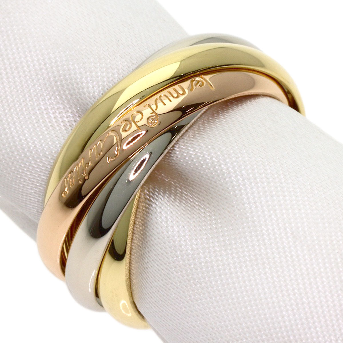 CARTIER Trinity 5-in-a-row #52 Ring K18 Yellow Gold 18K Pink GoldLadies [Used]