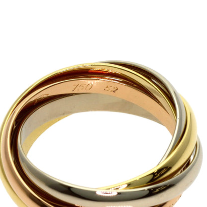 CARTIER Trinity 5-in-a-row #52 Ring K18 Yellow Gold 18K Pink GoldLadies [Used]