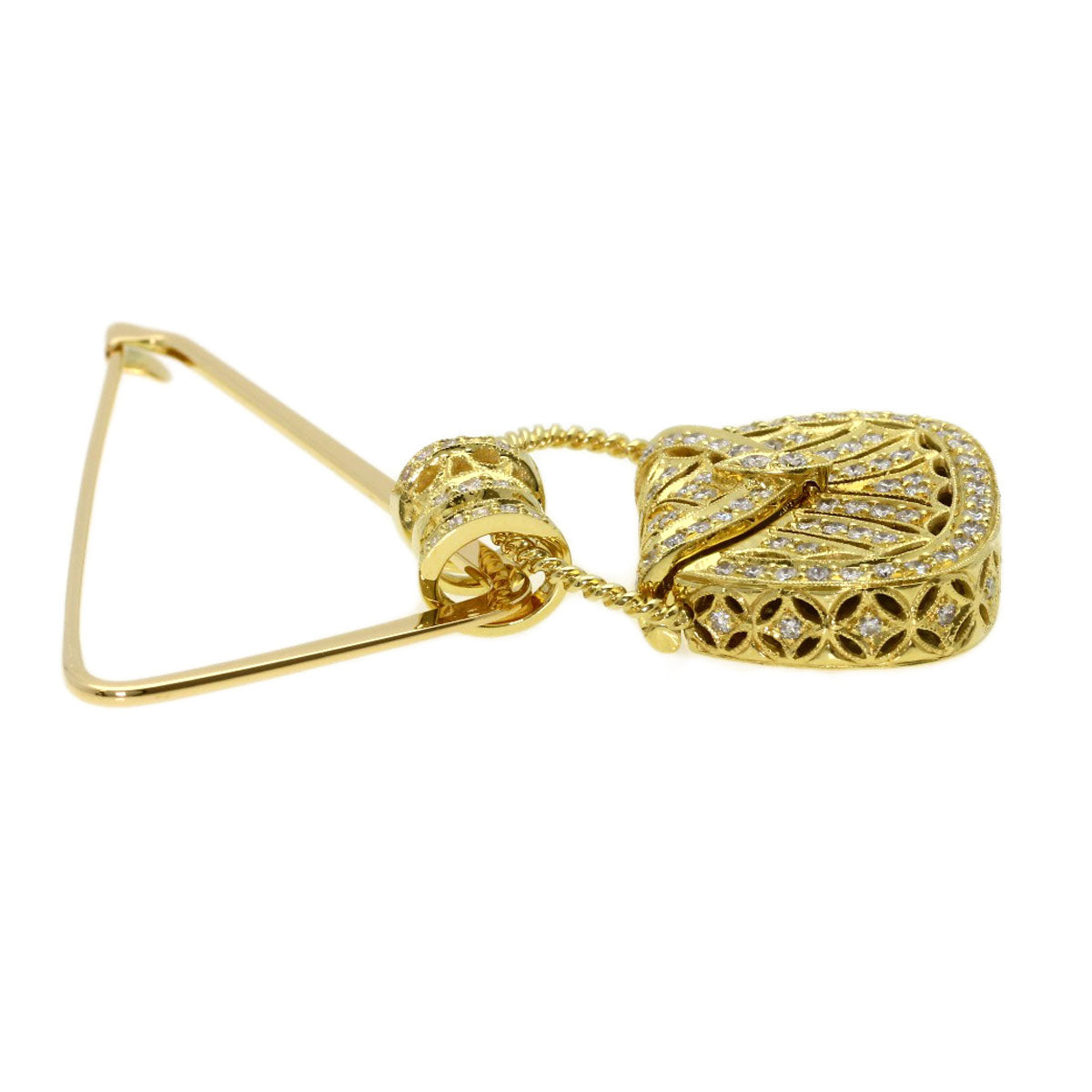Atelier Ar Bag motif Diamond Brooch K18 Yellow Gold Ladies [Used]
