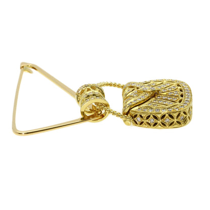 Atelier Ar Bag motif Diamond Brooch K18 Yellow Gold Ladies [Used]