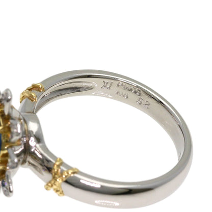 NOBUKO ISHIKAWA Cabochon Sapphire Diamond #52 Ring Platinum PT900 18K Yellow GoldLadies [Used]