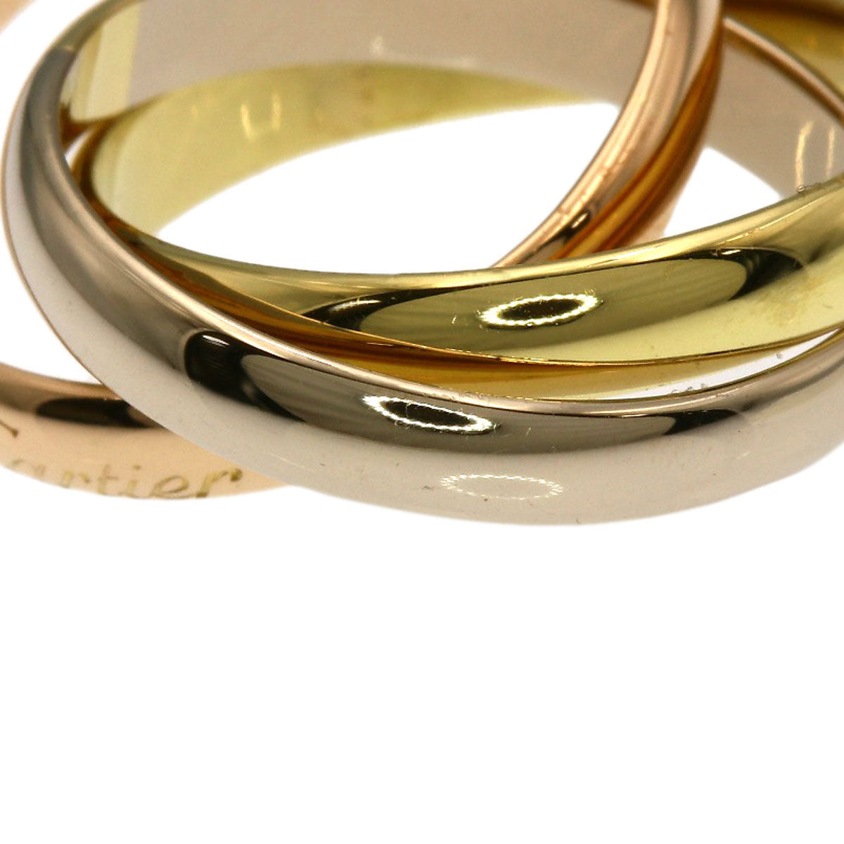 CARTIER Trinity Ring K18 Yellow Gold 18K Pink GoldLadies [Used]
