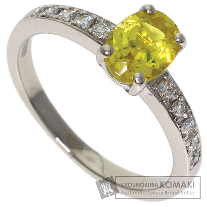 TASAKI Yellow Tourmaline Diamond Ring Platinum PT900 Ladies [Used]