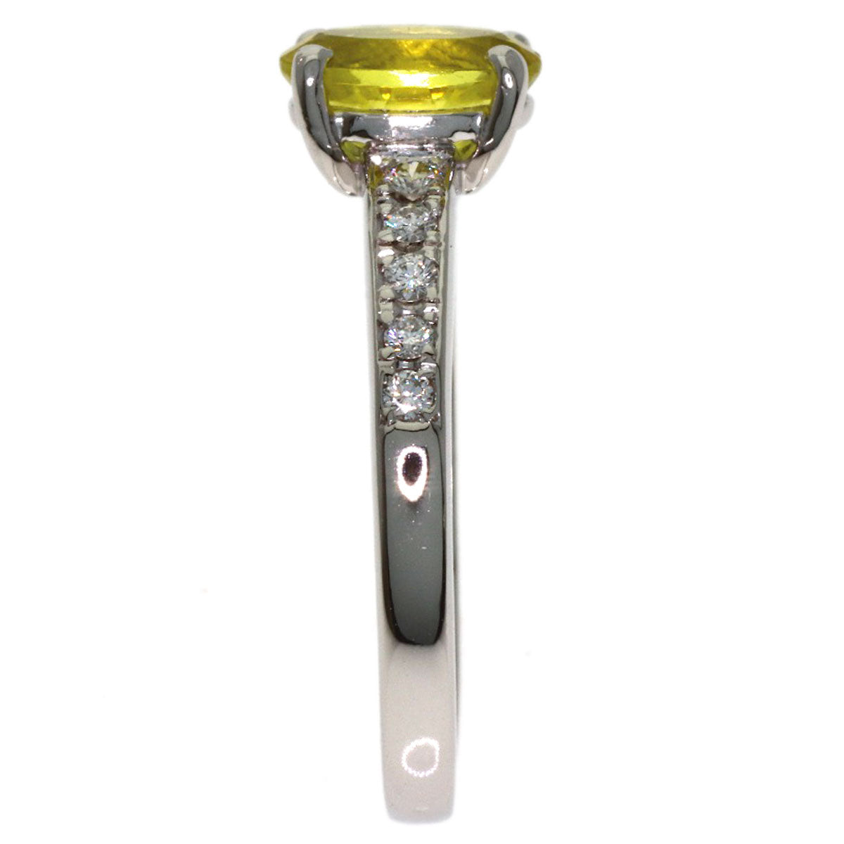 TASAKI Yellow Tourmaline Diamond Ring Platinum PT900 Ladies [Used]