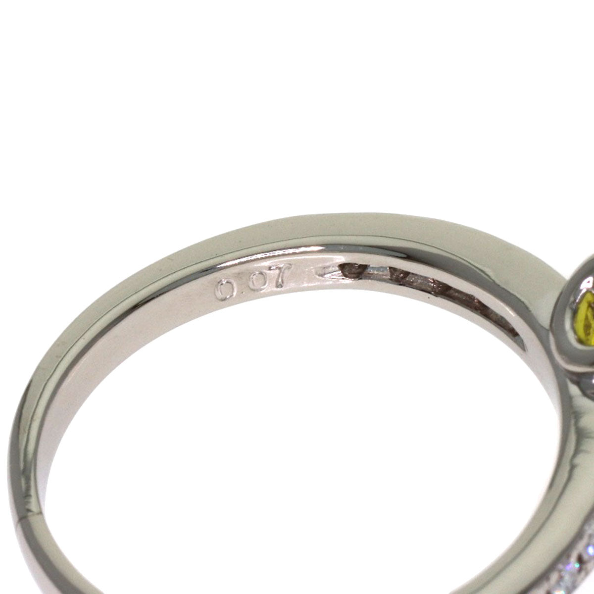 TASAKI Yellow Tourmaline Diamond Ring Platinum PT900 Ladies [Used]