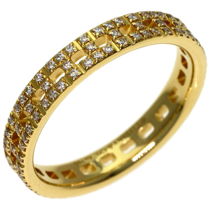 TIFFANY&Co. T True Narrow Pave Diamond Ring K18 Yellow Gold Ladies [Used]