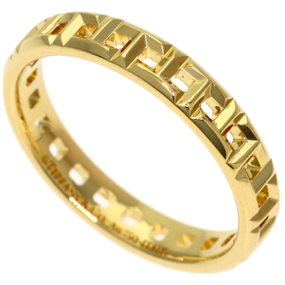 TIFFANY&Co. T True Narrow Ring K18 Yellow Gold Ladies [Used]