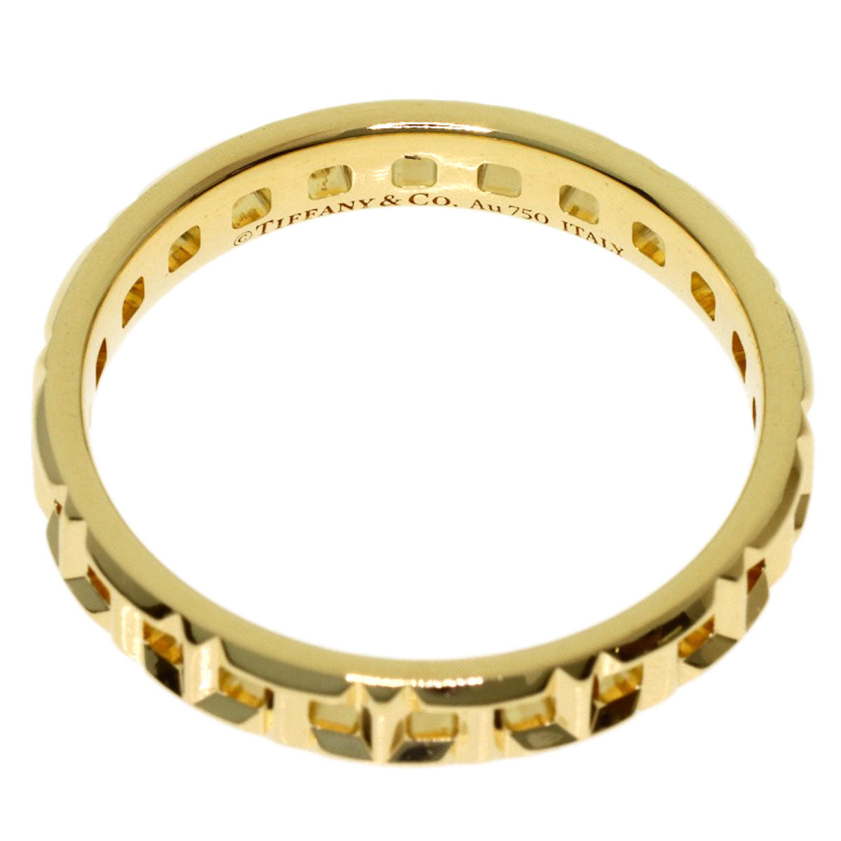 TIFFANY&Co. T True Narrow Ring K18 Yellow Gold Ladies [Used]