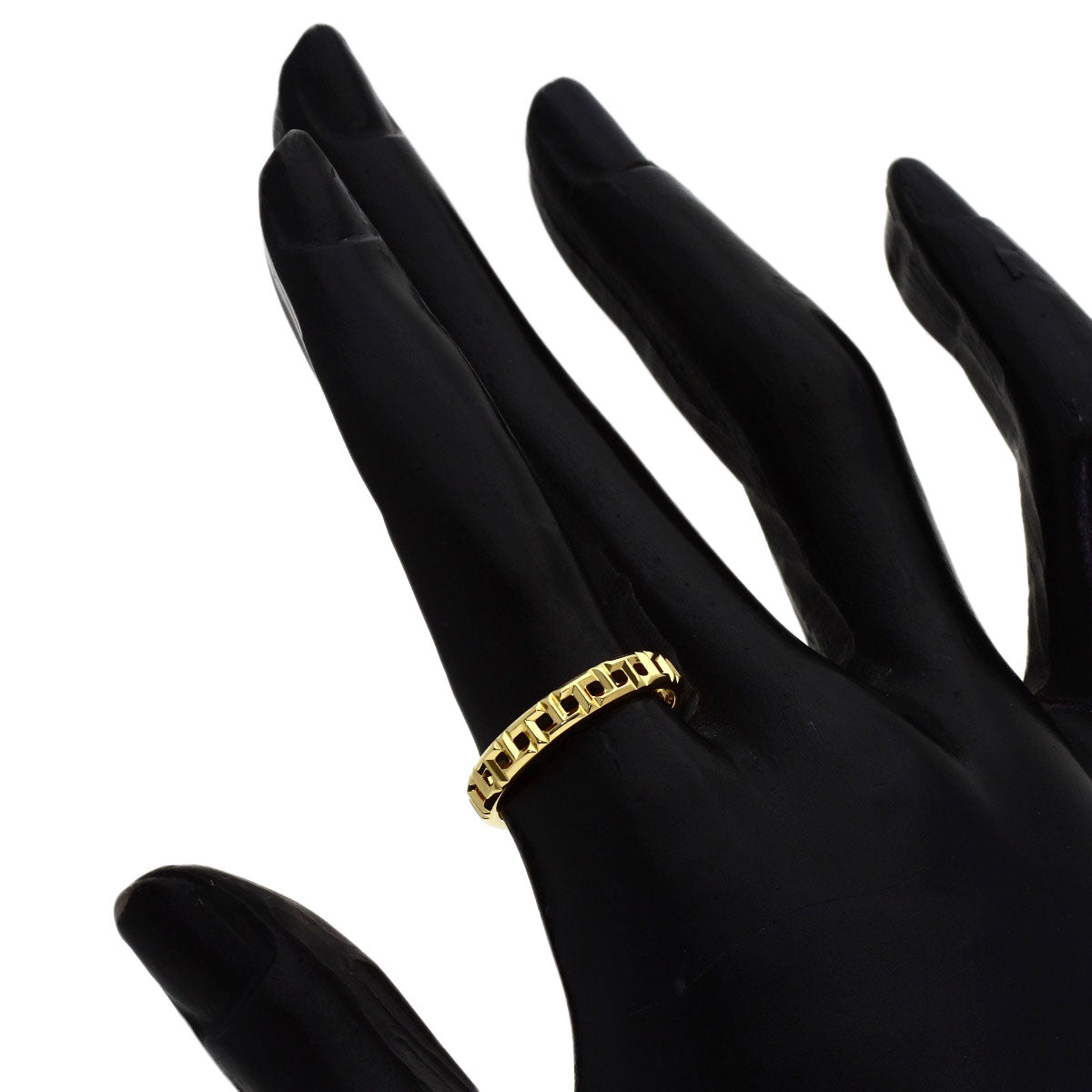 TIFFANY&Co. T True Narrow Ring K18 Yellow Gold Ladies [Used]