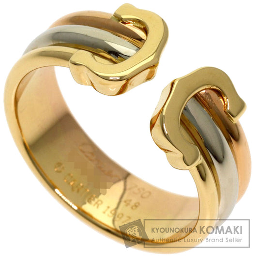 CARTIER 2C SM #48 Ring K18 Yellow Gold 18K Pink GoldLadies [Used]