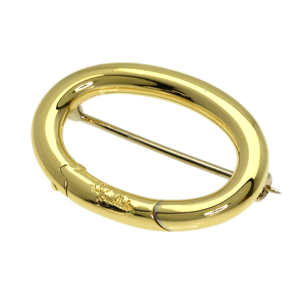 Pomellato Circle Design Brooch K18 Yellow Gold Ladies [Used]