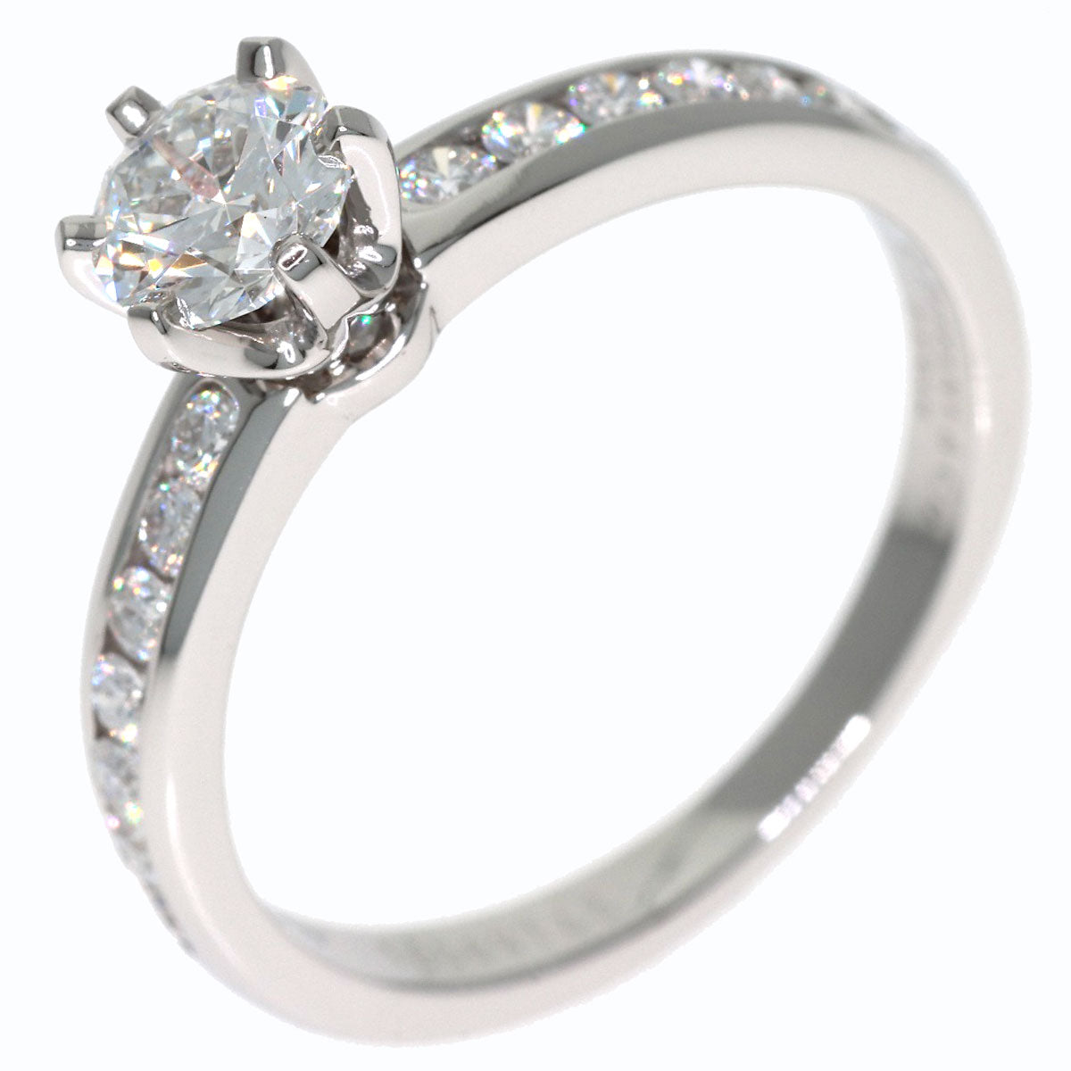 TIFFANY&Co. Solitaire Diamond Ring Platinum PT950 Ladies [Used]