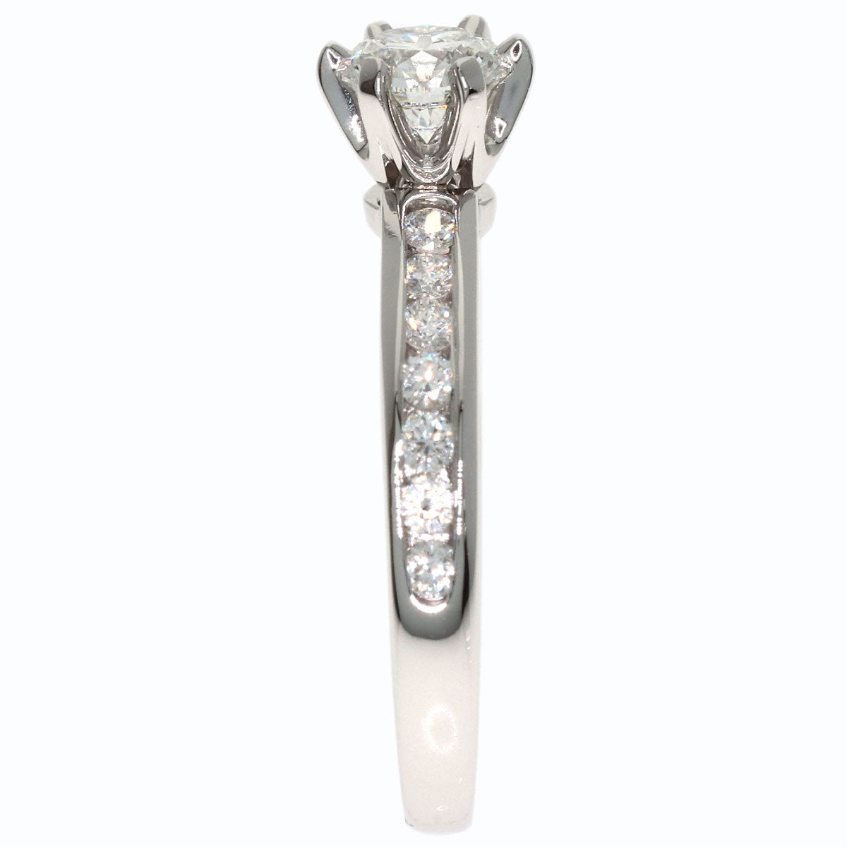 TIFFANY&Co. Solitaire Diamond Ring Platinum PT950 Ladies [Used]