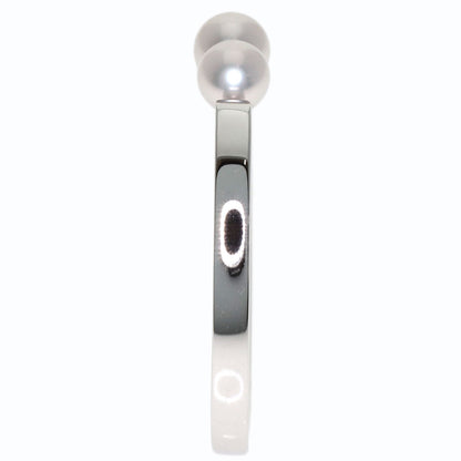MIKIMOTO Baby pearl Pearl Ring K18 White Gold Ladies [Used]